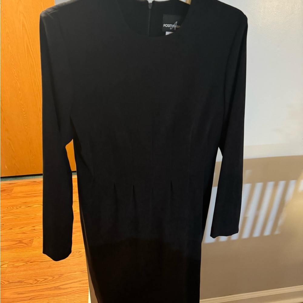 Women’s suede look black dress.  Worn once.